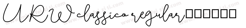 URW classico regular字体转换